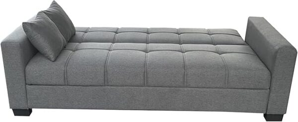 West Home Three Seater Sofa Cum Bed with Storage (Sleeping Fabric Living Room Sofa Bed) Color Grey - Model - WH - S399 - Image 2