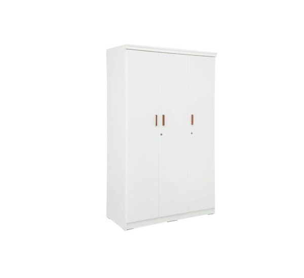 West Home 3 Door Wooden Wardrobe/cupboard With 1 Drawer, (200 x 120 x 50 cm) Color White - Image 3