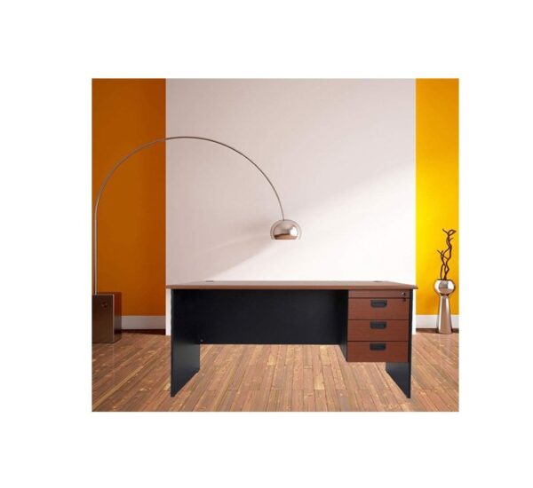 West Home Office Desk with Fixed Drawers 180cm - Color - Cherry - Model-WH-001 - Image 2