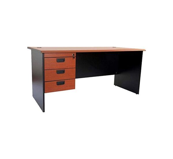 West Home Office Desk with Fixed Drawers 180cm - Color - Cherry - Model-WH-001
